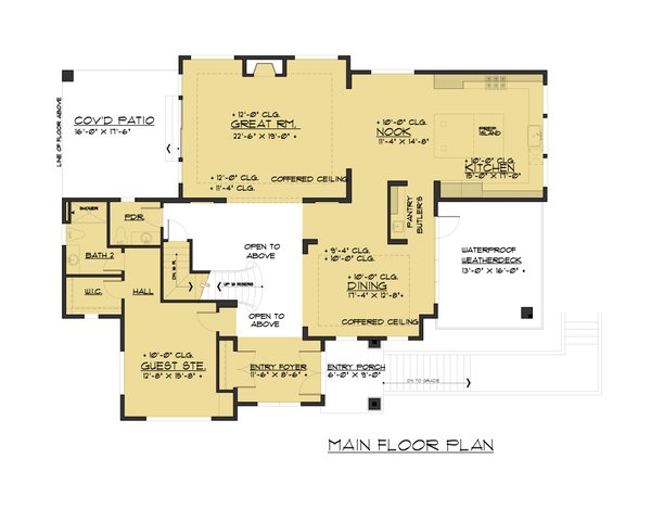 Architectural House Design - Contemporary Floor Plan - Main Floor Plan #1066-62