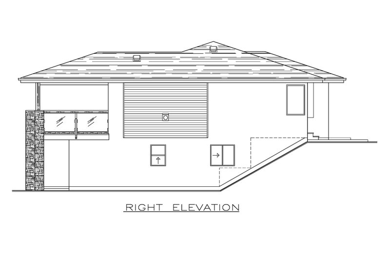 Architectural House Design - Exterior - Other Elevation for Contemporary House Plan #1100-37 - 4 bed, 2 bath