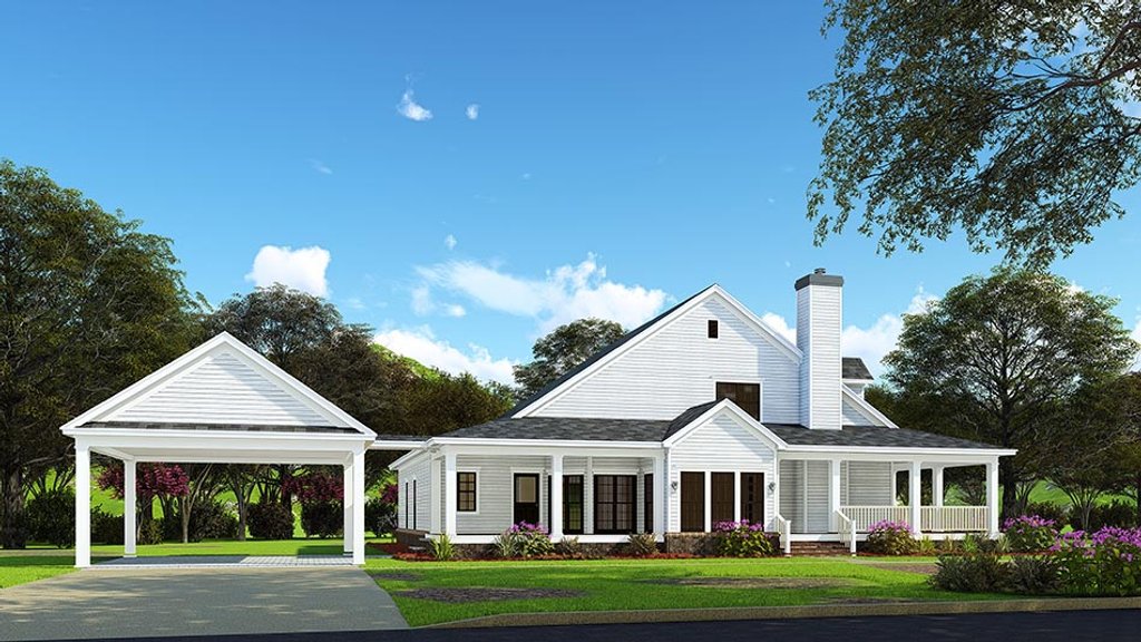 Exterior - Other Elevation 1 for Farmhouse House Plan #17-3420 - 4 bed, 3 bath