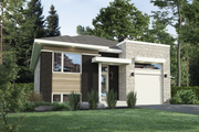 Contemporary Style House Plan - 3 Beds 1 Baths 1231 Sq/Ft Plan #25-4878 