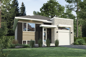 Contemporary Exterior - Front Elevation Plan #25-4878