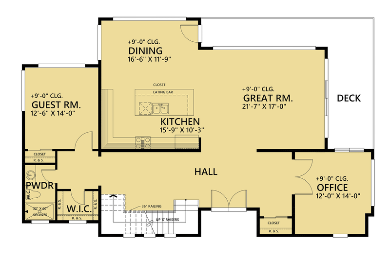 Architectural House Design - Floor Plan - Main Floor for Contemporary House Plan #1066-44 - 4 bed, 5 bath