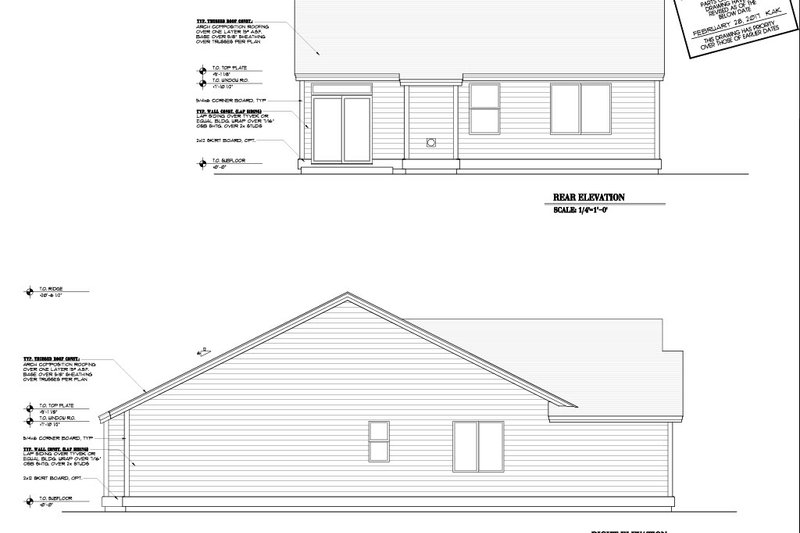 Dream House Plan - Exterior - Other Elevation 1 for Cottage House Plan #53-623 - 3 bed, 2 bath