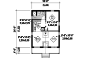 Country Style House Plan - 1 Beds 1 Baths 432 Sq/Ft Plan #25-4738 