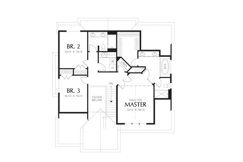 Home Plan - Floor Plan - Upper Floor for Traditional House Plan #48-554 - 3 bed, 2.5 bath