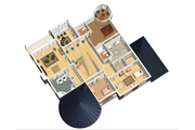 European Style House Plan - 5 Beds 3 Baths 5609 Sq/Ft Plan #25-4690 