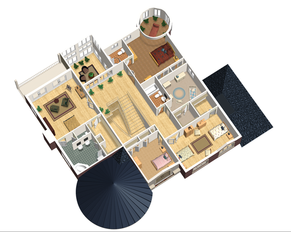 European Floor Plan - Upper Floor Plan #25-4690