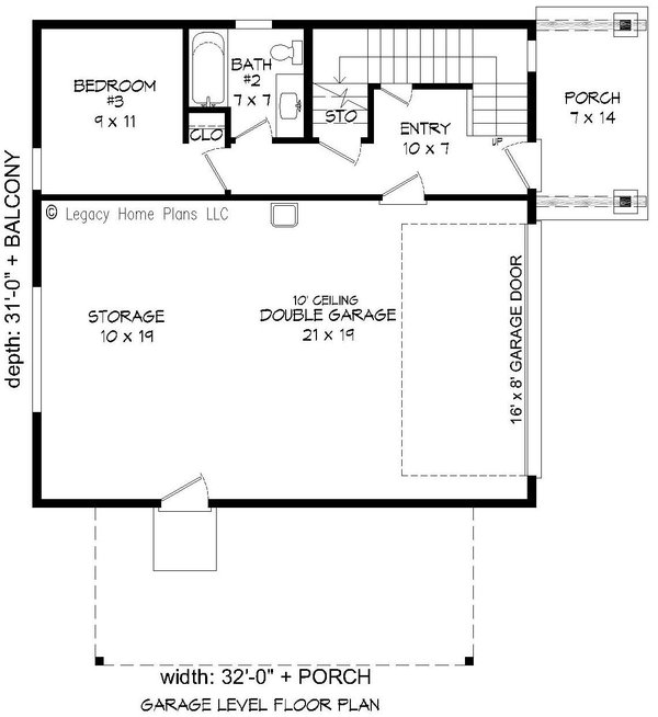 Modern Floor Plan - Main Floor Plan #932-42
