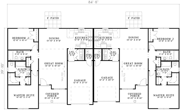Architectural House Design - Southern Floor Plan - Main Floor Plan #17-2163
