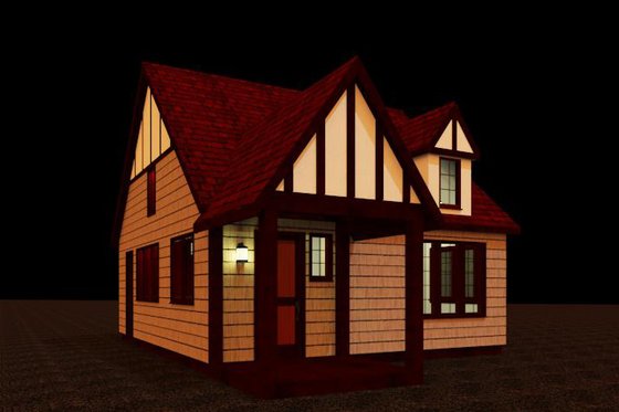 Exterior - Front Elevation for Craftsman House Plan #917-35 - 1 bed, 1 bath