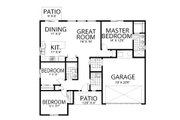 Contemporary Style House Plan - 3 Beds 2 Baths 1377 Sq/Ft Plan #112-236 