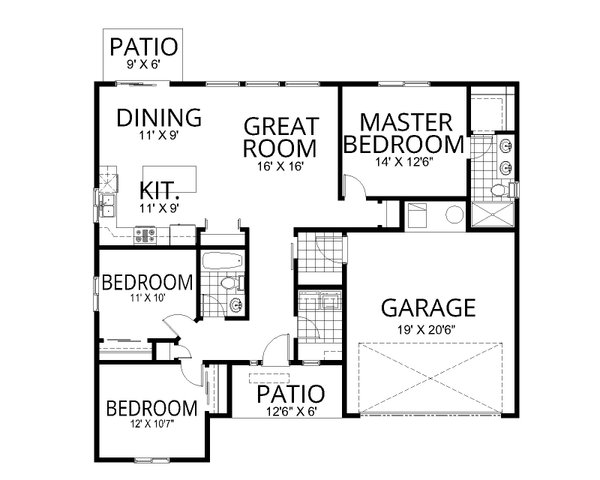 House Blueprint - Contemporary Floor Plan - Main Floor Plan #112-236