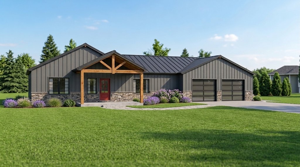 Exterior - Front Elevation 2 for Craftsman House Plan #1064-335 - 3 bed, 2 bath