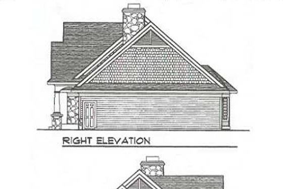 Exterior - Rear Elevation for Traditional House Plan #70-643 - 3 bed, 2.5 bath
