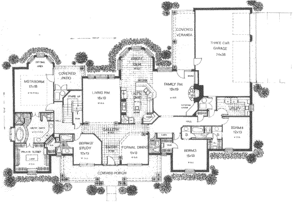 Farmhouse Floor Plan - Main Floor Plan #310-505