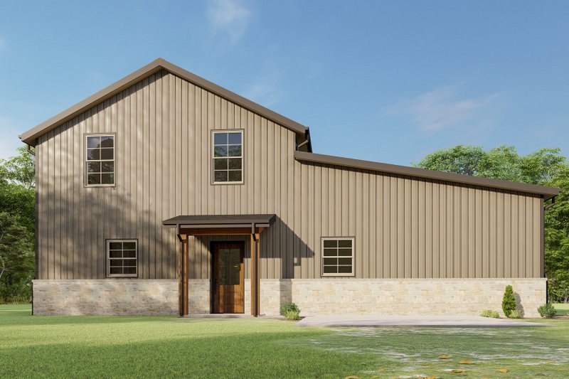Dream House Plan - Exterior - Other Elevation 5 for Barndominium House Plan #1092-53 - 3 bed, 2.5 bath