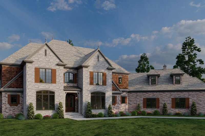 Architectural House Design - Exterior - Front Elevation 5 for European House Plan #17-3328 - 4 bed, 3.5 bath