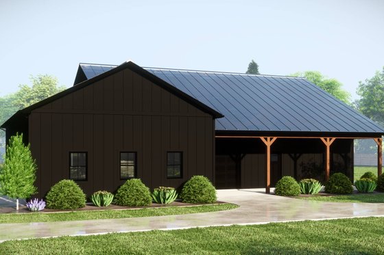 Exterior - Front Elevation 3 for Farmhouse House Plan #1064-284, 0 bath