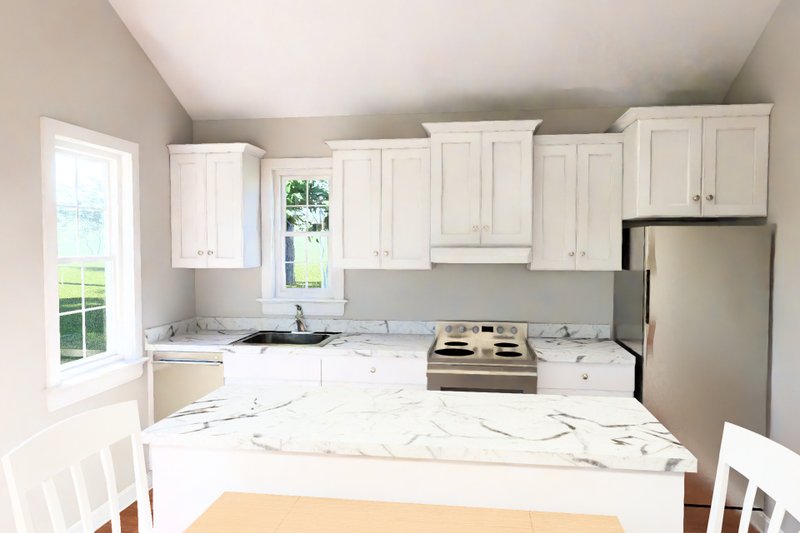 Dream House Plan - Interior - Kitchen for Cottage House Plan #513-2443 - 1 bed, 1 bath