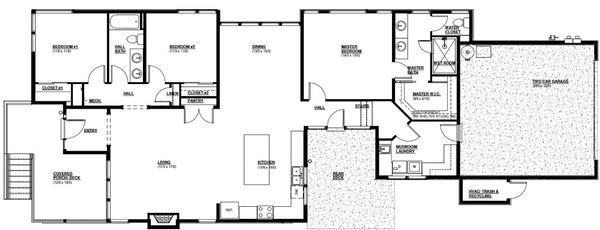 Modern Floor Plan - Main Floor Plan #895-110