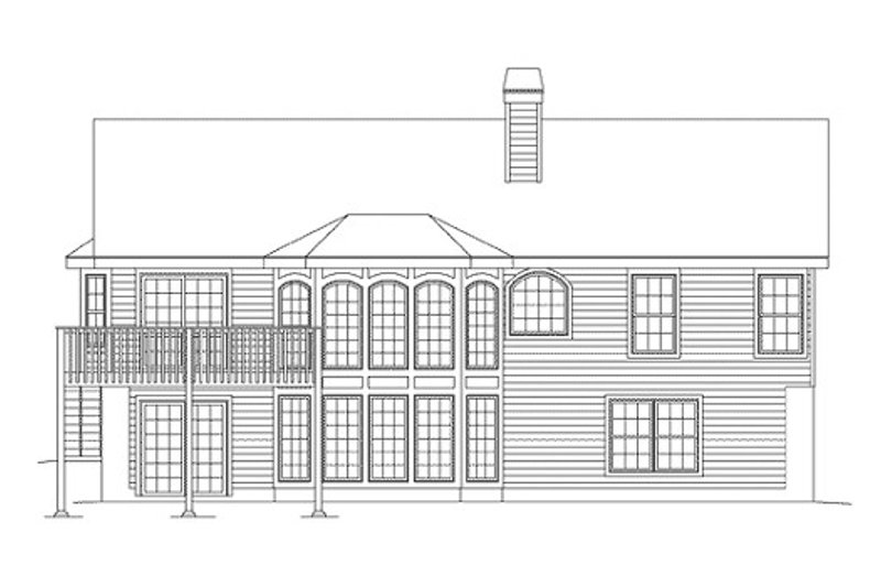 Home Plan - Exterior - Rear Elevation for Traditional House Plan #57-271 - 3 bed, 2 bath