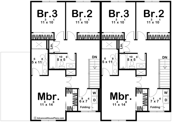 Architectural House Design - Farmhouse Floor Plan - Upper Floor Plan #455-402