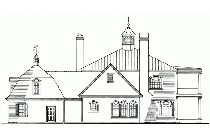 Home Plan - Exterior - Rear Elevation for Classical House Plan #137-222 - 3 bed, 3 bath