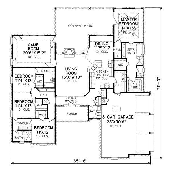 Traditional Floor Plan - Main Floor Plan #65-162