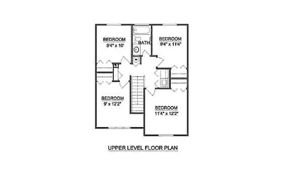 Floor Plan - Upper Floor for Traditional House Plan #116-249 - 5 bed, 2.5 bath