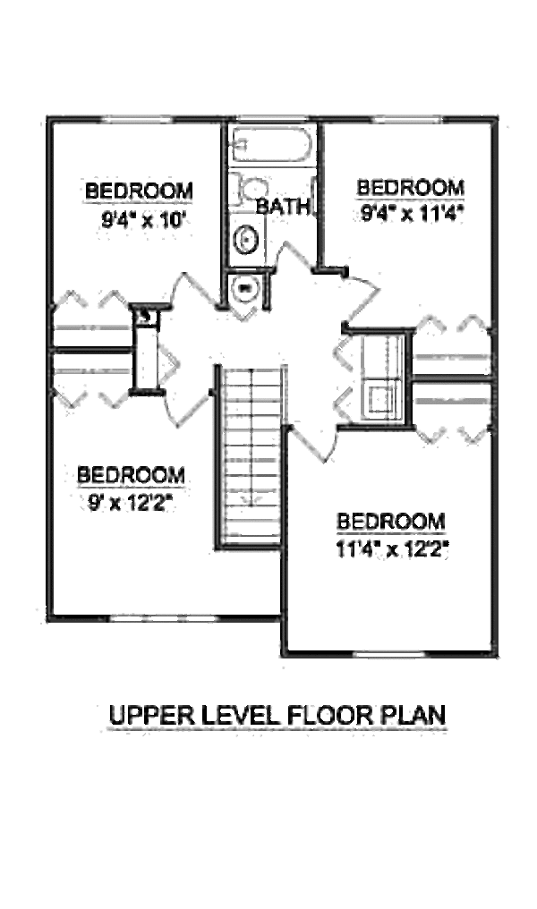 Traditional Floor Plan - Upper Floor Plan #116-249