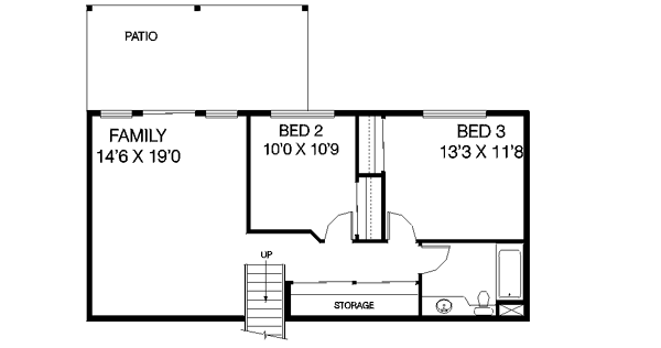 Architectural House Design - Traditional Floor Plan - Lower Floor Plan #60-180