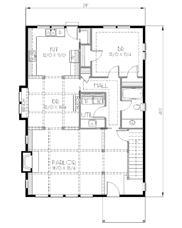 Traditional Floor Plan - Main Floor Plan #423-11