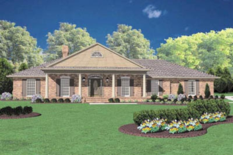 House Plan Design - Southern Exterior - Front Elevation Plan #36-192