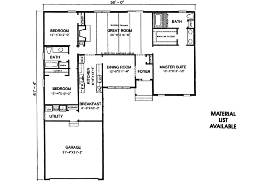 Floor Plan - Main Floor House Plan #10-139 - 3 bed, 2 bath
