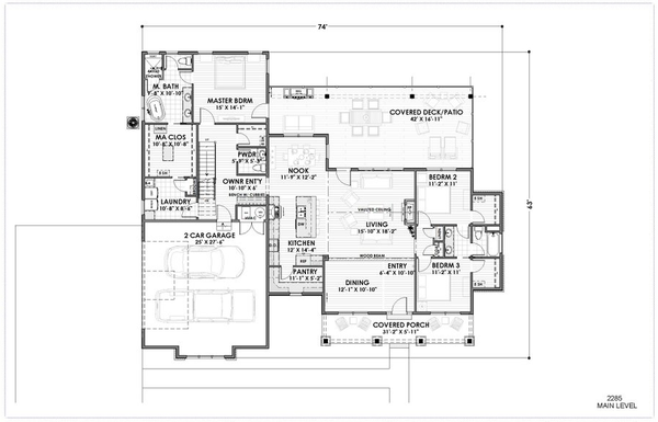 House Plan Design - Farmhouse Floor Plan - Main Floor Plan #1069-28