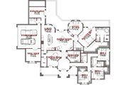 Mediterranean Style House Plan - 4 Beds 3.5 Baths 3023 Sq/Ft Plan #63-325 