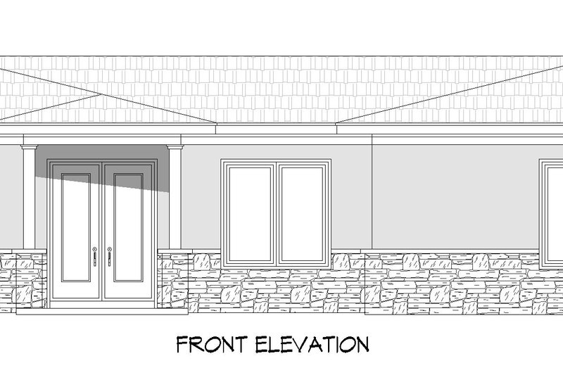 House Blueprint - Exterior - Front Elevation 3 for Contemporary House Plan #932-1462 - 3 bed, 3 bath