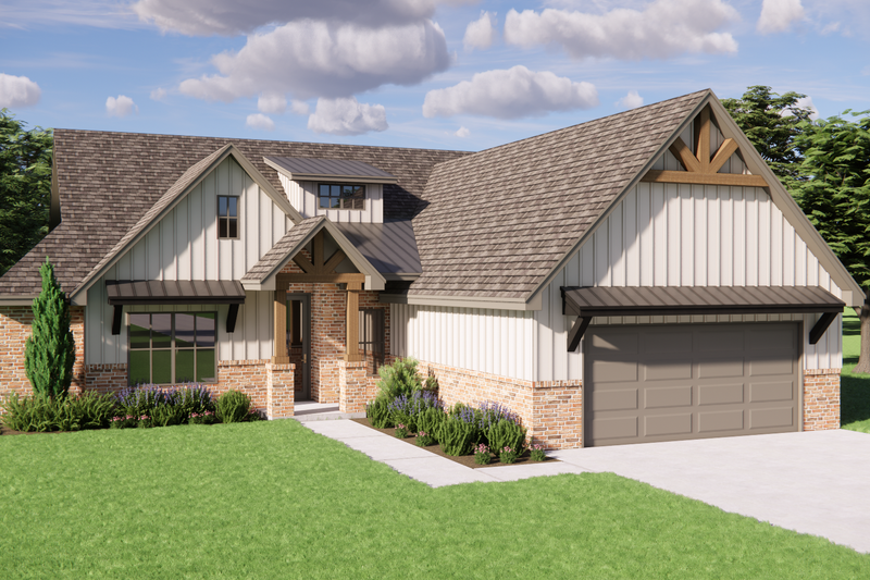 Dream House Plan - Exterior - Front Elevation 3 for Farmhouse House Plan #1119-12 - 4 bed, 3 bath