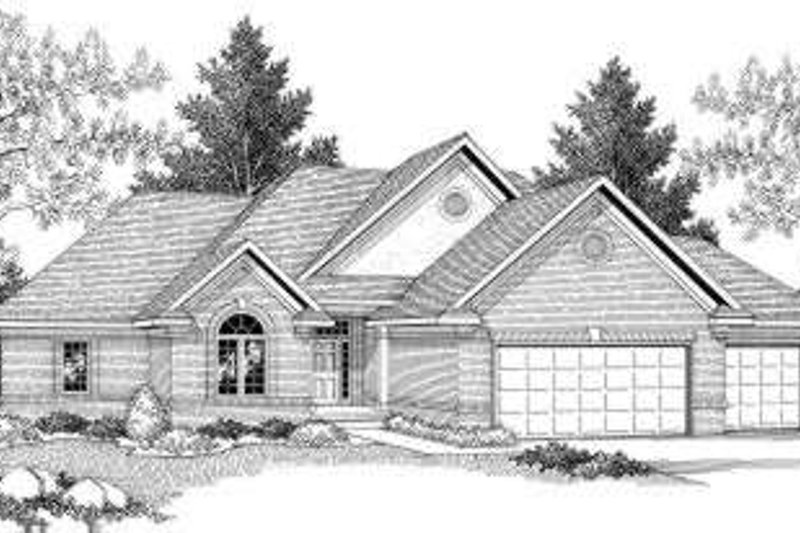 Dream House Plan - Bungalow Exterior - Front Elevation Plan #70-582