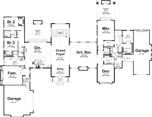 Dream House Plan - Cottage Floor Plan - Main Floor Plan #455-696