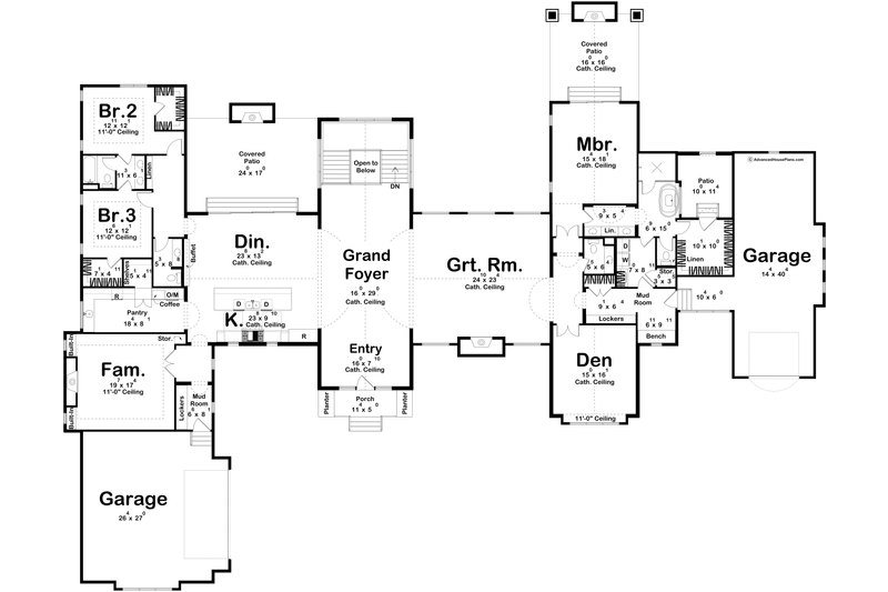Dream House Plan - Floor Plan - Main Floor for Cottage House Plan #455-696 - 3 bed, 4 bath