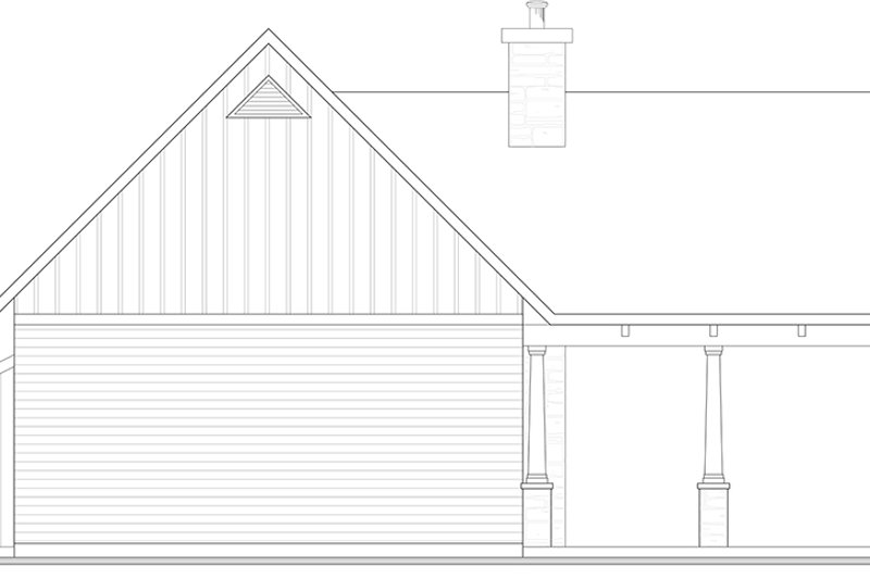 House Blueprint - Farmhouse Exterior - Rear Elevation Plan #23-2829