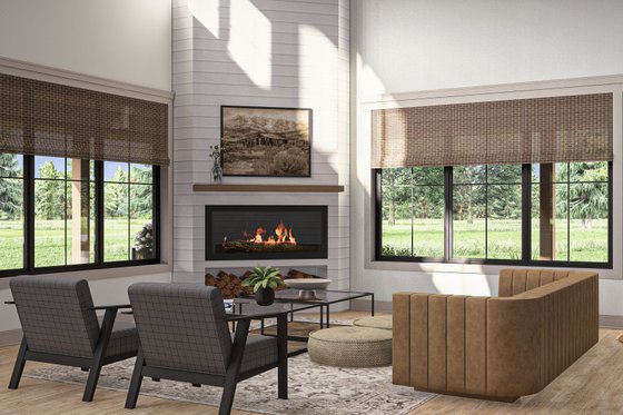 Interior - Family Room for Barndominium House Plan #455-475 - 3 bed, 3 bath