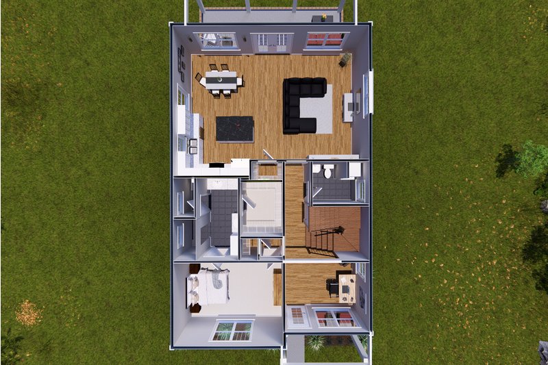 House Plan Design - Floor Plan - Main Floor 1 for Cottage House Plan #513-2263 - 3 bed, 2.5 bath