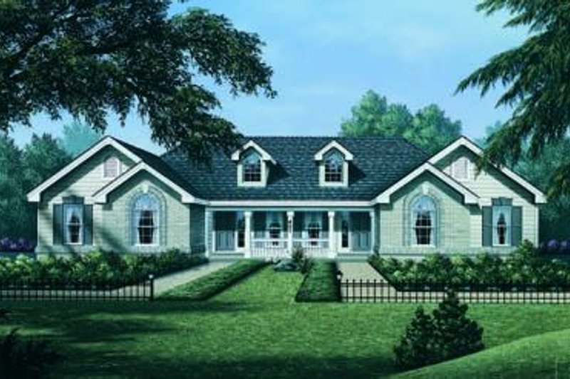 Dream House Plan - Traditional Exterior - Front Elevation Plan #57-141