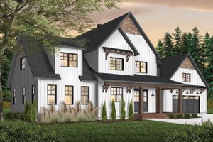 Farmhouse Style House Plan - 4 Beds 3.5 Baths 3532 Sq/Ft Plan #23-2687 ...