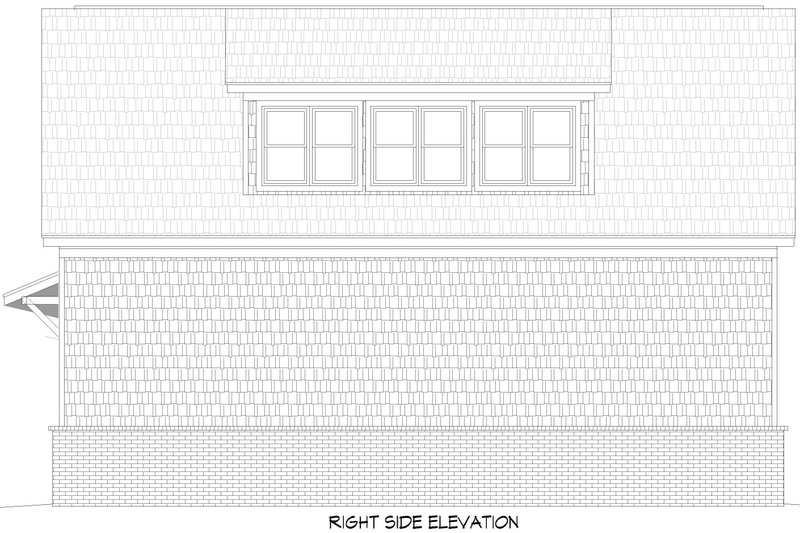 Architectural House Design - Exterior - Other Elevation 1 for Craftsman House Plan #932-1048 - 1 bed, 1 bath