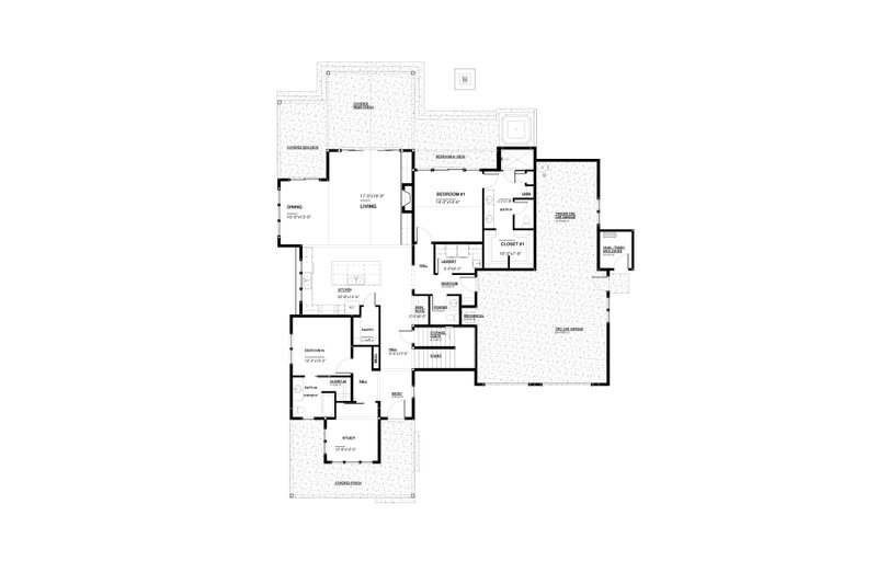 Dream House Plan - Floor Plan - Main Floor for Farmhouse House Plan #895-145 - 4 bed, 3.5 bath