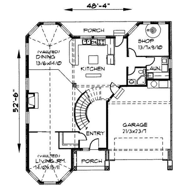 European Floor Plan - Main Floor Plan #303-341