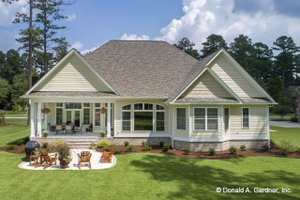 Exterior - Rear Elevation for Craftsman House Plan #929-824 - 4 bed, 3 bath